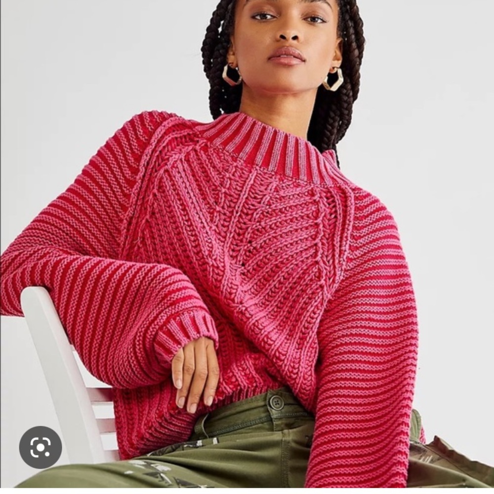 Free people chunky sweetheart sweater